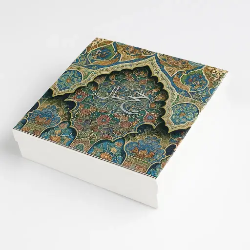 [B2345000000] B23 45 (12"x12."x2.5") White Gift Box | Hajj Gift Box | Islamic Events Celebration Box 