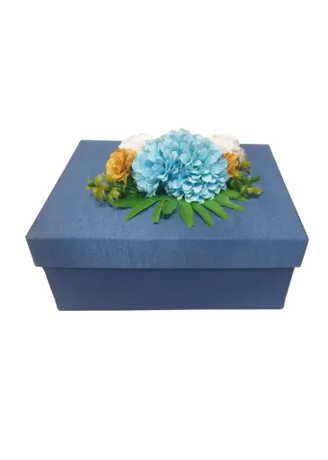 [B1009000000] B10 09 (7.5"x9.5"x4") Blue Gift Box | Birthday Gift Box | Wedding Gift Box | Corporate Gift Box | Eid Gift Box