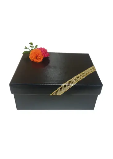 [B1018000000] B10 18 (7.5"x9.5"x4") Black Gift Box | Birthday Gift Box | Wedding Gift Box | Corporate Gift Box | Eid Gift Box