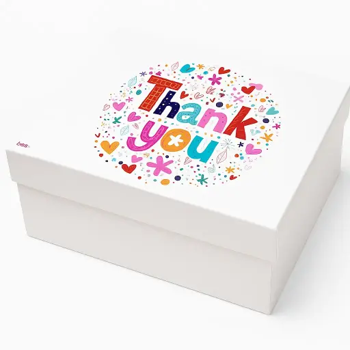 [B1033000000] B10 33 (7.5"x9.5"x4") White Gift Box | Feelings Gift Box | Thank you Gift Box 