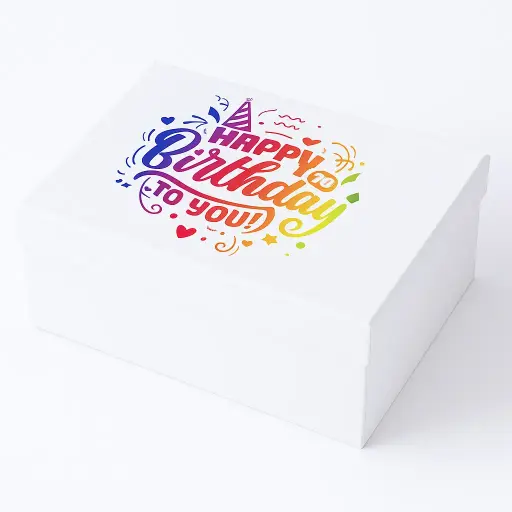 [B1050000000] B10 50 (7.5"x9.5"x4") White Gift Box | Birthday Gift Box | Surprise Gift Box 