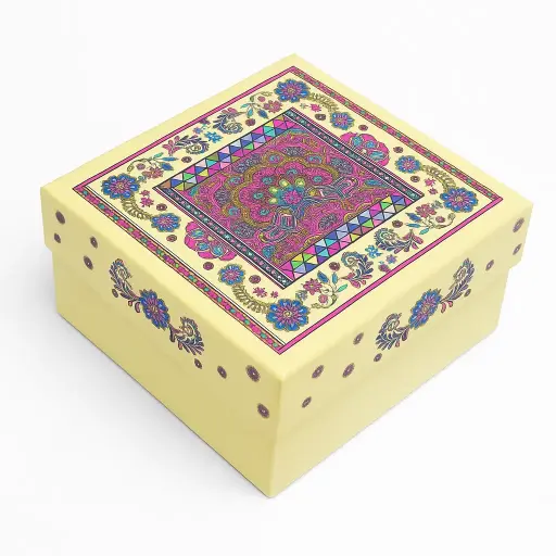 [B0408000000] B04 08 (4"x4"x2") Skin Gift Box | Birthday Gift Box | Wedding Gift Box | Favor Box | Eid Gift Box