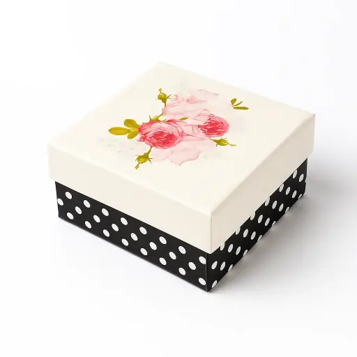 [B0411000000] B04 11 (4"x4"x2") Black & White Gift Box | Sweet Gift Box for 1/4kg