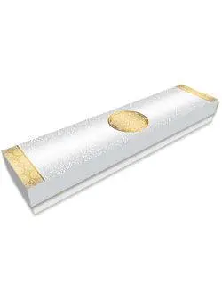 [B0610000000] B06 10 (2"x8"x1") White & Metallic Gold Gift Box | Birthday Gift Box | Wedding Gift Box | Tie Box | Jewelry Box | Eid Gift Box