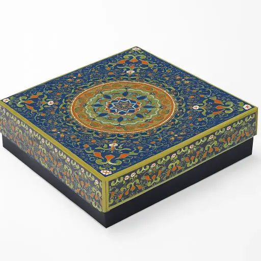 [B2201000000] B22 01 (12"x12"x3") Blue Gift Box | Hajj Gift Box | Eid Gift Box | Wedding Gift Box | Birthday Gift Box