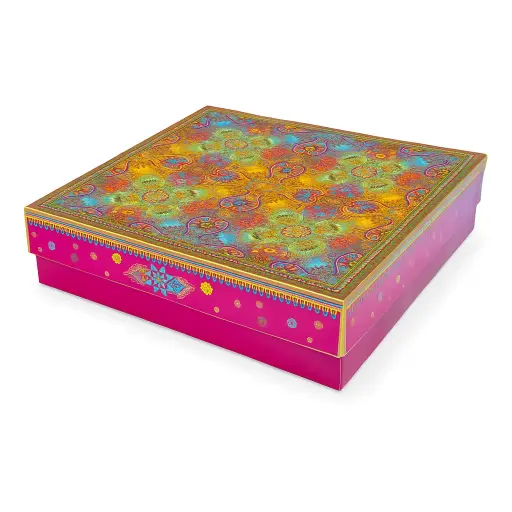 [B2203000000] B22 03 (12"x12"x3") Magenta Gift Box | Eid Gift Box | Wedding Gift Box | Birthday Gift Box