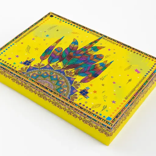 [B2801000000] B28 01 (10"x14.7"x2.5") Yellow Gift Box | Hajj Gift Box | Eid Gift Box | Wedding Gift Box | Birthday Gift Box