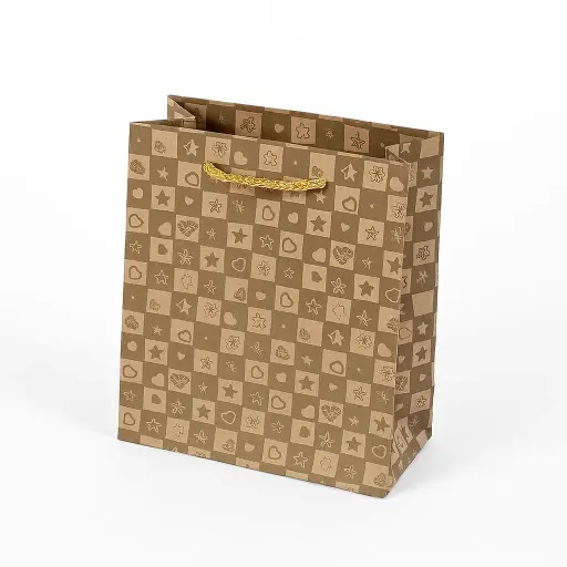 [H0206000000] H02 06 (5"x5"x6") Brown Gift Bag | Perfect for Jewelry, Small Accessories, Favors, and Miniature Gifts