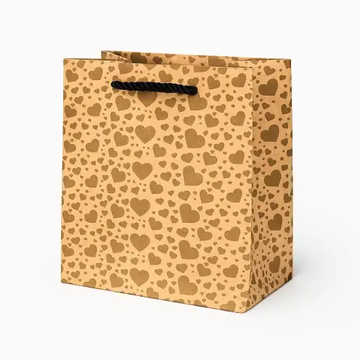 [H0207000000] H02 07 (5"x5"x6") Kraft Brown Gift Bag | Perfect for Jewelry, Small Accessories, Favors, and Miniature Gifts
